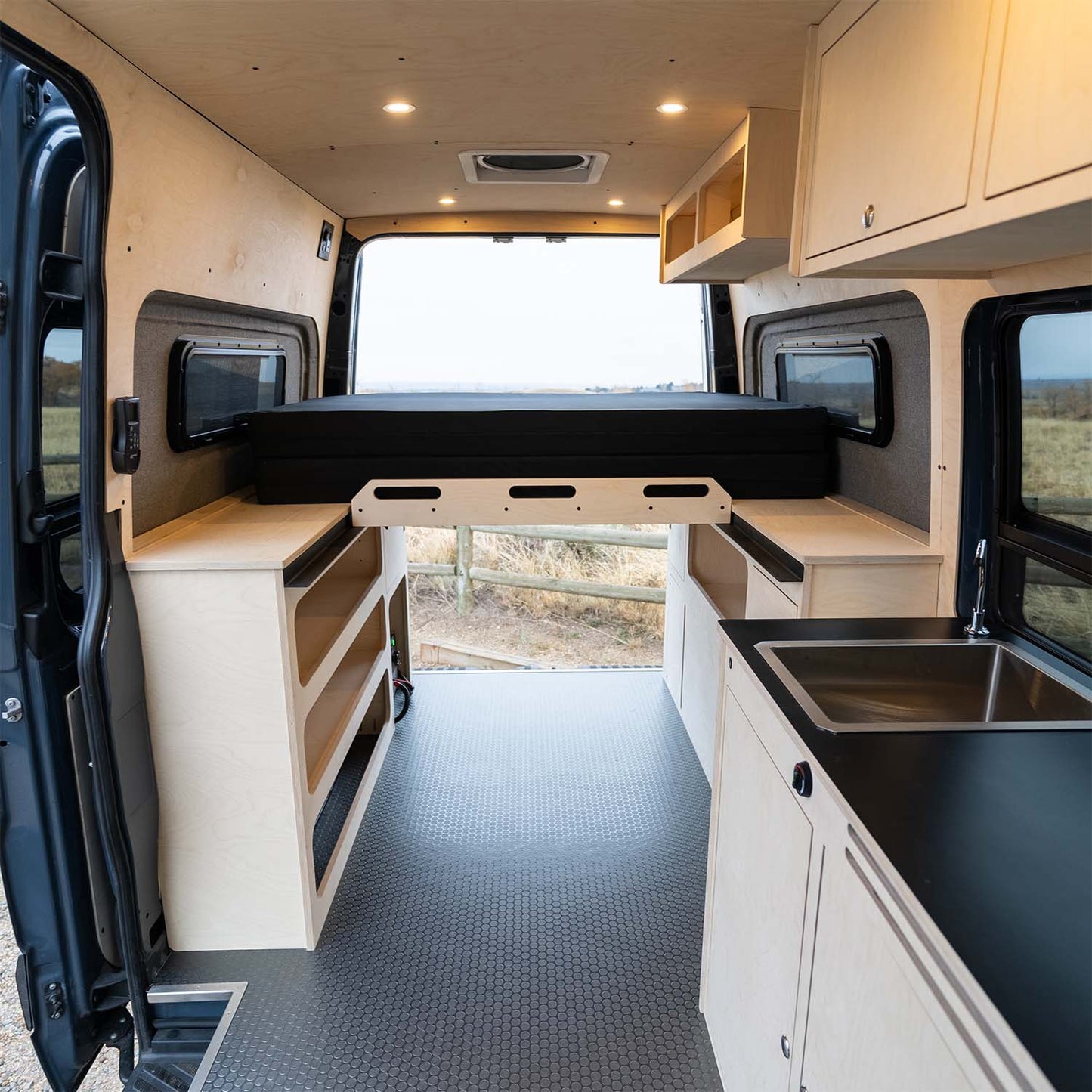 Bed and Wheel Well Cabinets for Sprinter Vans
